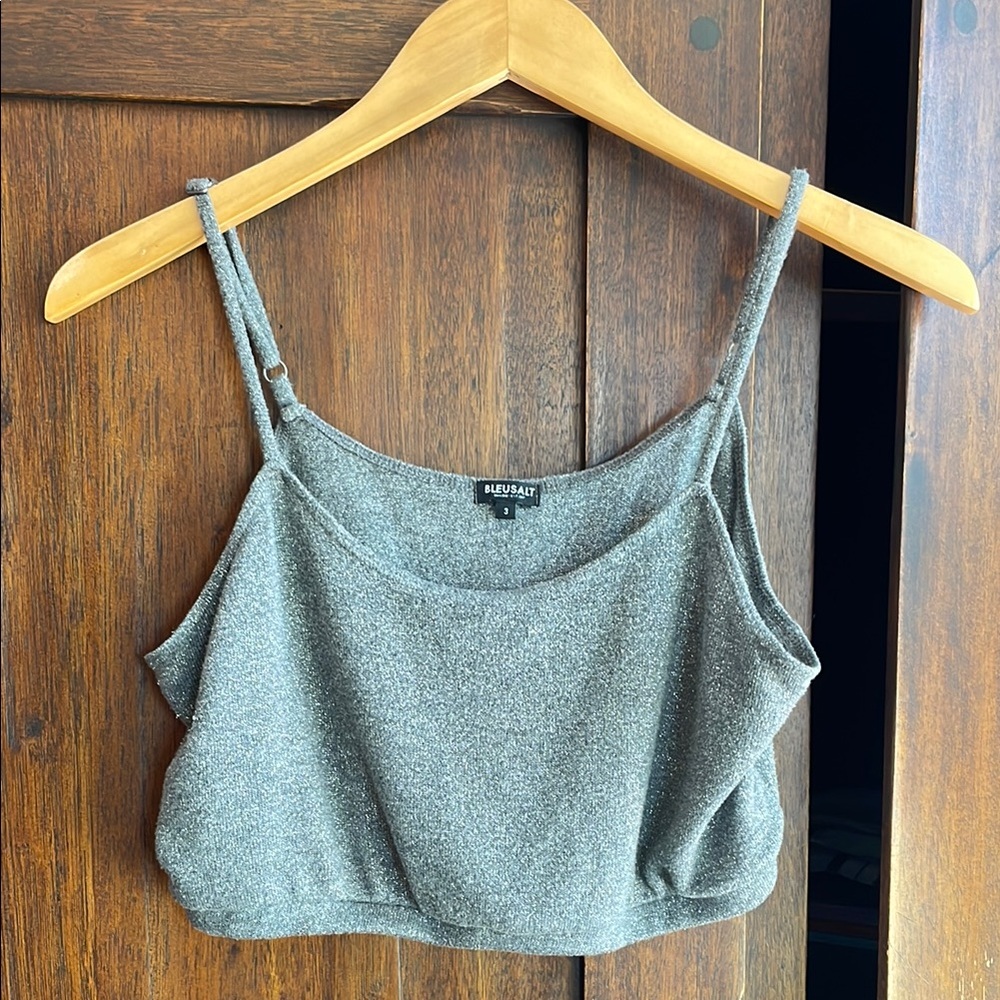 BLEUSALT- The Bralette in Silver Sparkle